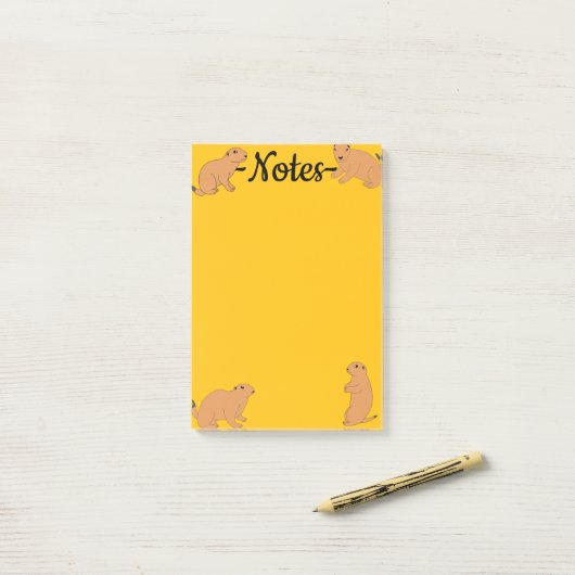 Prairie Dogs Post-it® Notes (Op bureau)