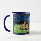 Prairie Dogs Watching Moon Donkerblauw Design Mok (Links)