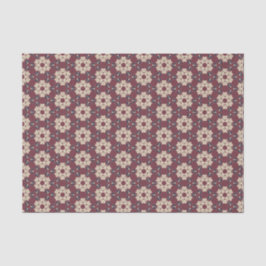Prairie Elegance Gedempt Rood & Crème Floral Herit Tissuepapier