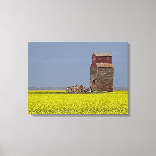Prairie Elevator Landscape Stretch Canvas Afdrukke (Voorkant)