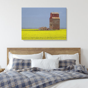 Prairie Elevator Landscape Stretch Canvas Afdrukke