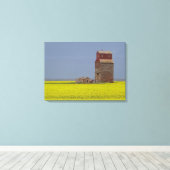 Prairie Elevator Landscape Stretch Canvas Afdrukke Afdruk (Insitu (Houten vloer))