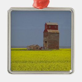 Prairie Elevator Landschap Metalen Ornament