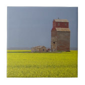 Prairie Elevator Landschap Tegeltje (Voorkant)