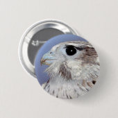Prairie Falcon Ronde Button 5,7 Cm (Voorkant /achterkant)