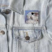 Prairie Falcon Vierkante Button 5,1 Cm (In situ)