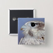 Prairie Falcon Vierkante Button 5,1 Cm (Voorkant /achterkant)