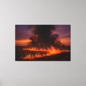 Prairie Fire Dramatisch Texaans Landschapsprint Canvas Afdruk (Voorkant)