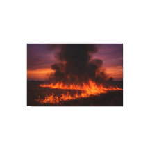 Prairie Fire Dramatisch Texaans Landschapsprint