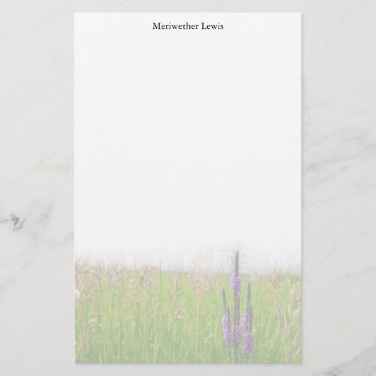 Prairie Flower Stationery Briefpapier (Voorkant)
