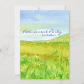 Prairie Grass Meadow Retirement Party Uitnodiging (Voorkant)