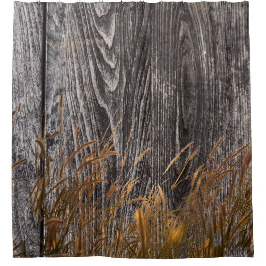 Prairie Harvest Wheat On Barn Board Douchegordijn (Voorkant)