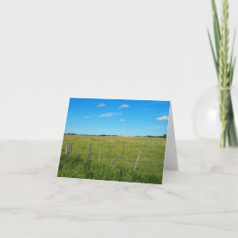 Prairie hekken en Blue Sky gevouwen Wenskaart Kaart
