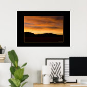 Prairie Hills at Sunset Poster (Thuiskantoor)