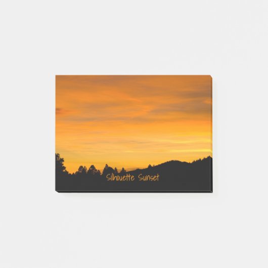 Prairie Hills Oranje op Sunset Silhouette Post-it® Notes (Voorkant)