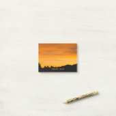 Prairie Hills Oranje op Sunset Silhouette Post-it® Notes (Op bureau)