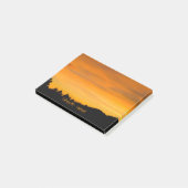 Prairie Hills Oranje op Sunset Silhouette Post-it® Notes (Schuin)