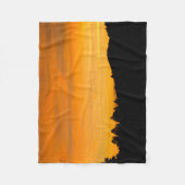 Prairie Hills Silhouette Sunset Photo Home Accent Fleece Deken (Voorkant)