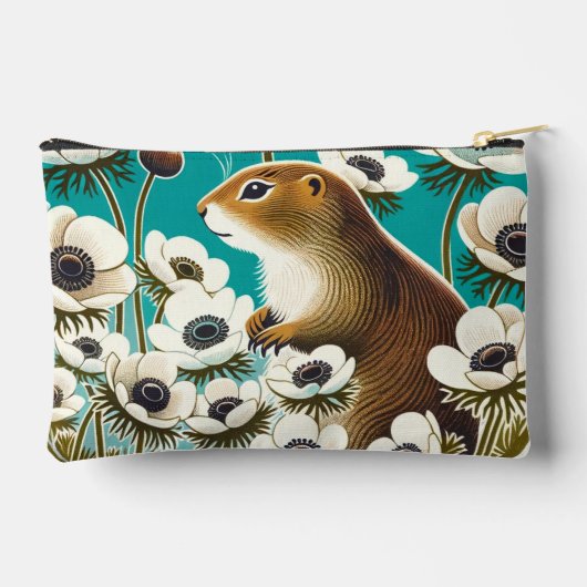 Prairie Hond Anemone Art Prairie Honden Etui (Achterkant)