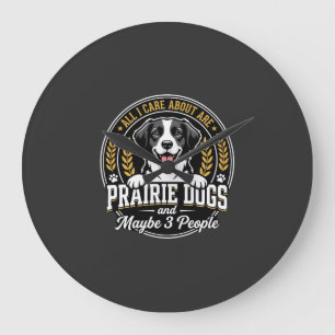 Prairie Honden Misschien 3 Personen Ontwerp Grote Klok