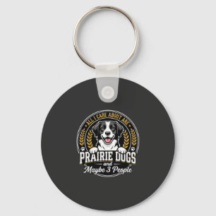 Prairie Honden Misschien 3 Personen Ontwerp Sleutelhanger