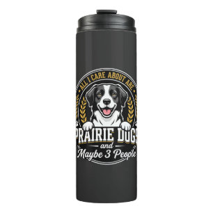Prairie Honden Misschien 3 Personen Ontwerp Thermosbeker