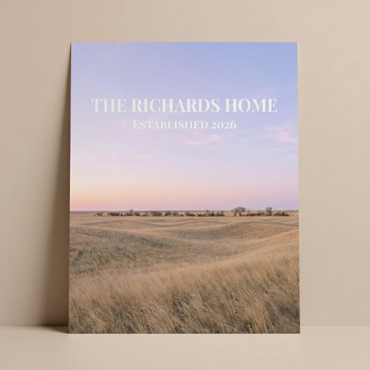 Prairie Horizon Aangepaste Naam Poster