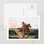 Prairie hunter plaatse briefkaart (Voorkant / Achterkant)