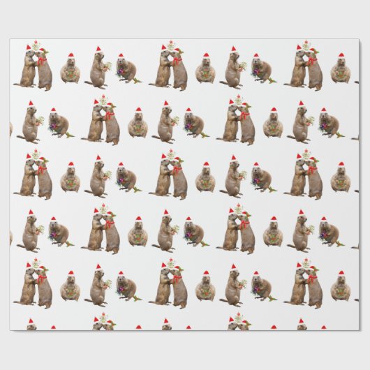 Prairie Kerst Wrapping Papier (kies kleur) (Vlak)