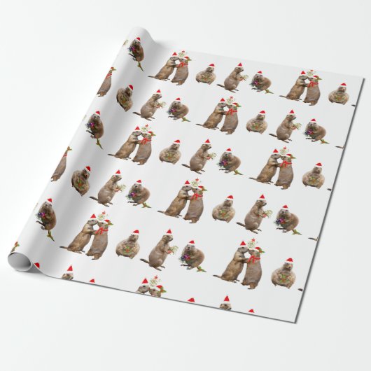 Prairie Kerst Wrapping Papier (kies kleur) (Uitgerold)
