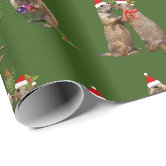 Prairie kerstpapier (donkergroen) cadeaupapier (Rol Hoek)