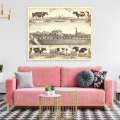 Prairie Lawn Boerderij, Nebraska Canvas Afdruk (Insitu (Woonkamer))