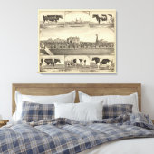 Prairie Lawn Boerderij, Nebraska Canvas Afdruk (Insitu (Slaapkamer))