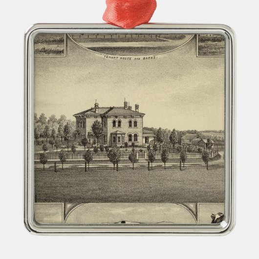 Prairie Lawn Boerderij, Nebraska Metalen Ornament (Voorkant)