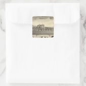 Prairie Lawn Boerderij, Nebraska Vierkante Sticker (Tas)