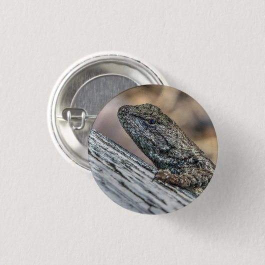 Prairie Lizard Ronde Button 3,2 Cm (Voorkant /achterkant)