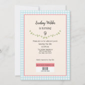 Prairie Meisje Boek Hoesje Verjaardag Kaart (Achterkant)