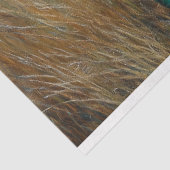 Prairie meisje met kip decoupage tissuepapier (Detail)