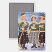 Prairie meisjes in de winter magneet (Voorkant / Achterkant)