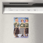 Prairie meisjes in de winter magneet (Insitu (Vaatwasser))