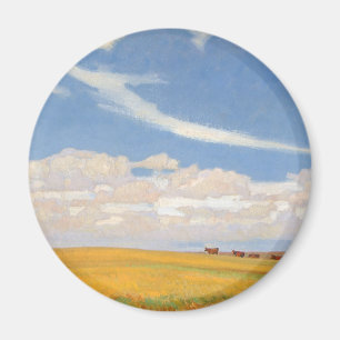 Prairie na de storm van Maynard Dixon, Vintage Kun Magneet