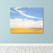 Prairie Na Storm van Maynard Dixon,  kunst Canvas Afdruk (Insitu (Houten vloer))