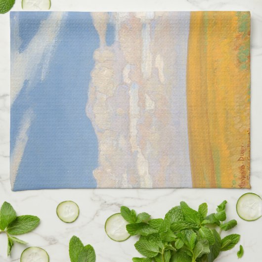 Prairie Na Storm van Maynard Dixon,  kunst Theedoek (Gevouwen)