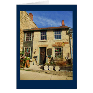 Prairie Oak Artican Facade met blauwe grens