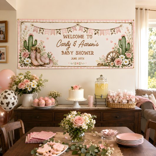 Prairie Princess Baby Shower Welkom Spandoek