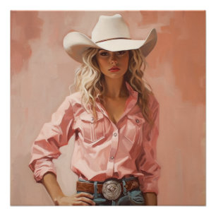 Prairie Prism: Cowgirl kunst aan de muur Perfect Poster