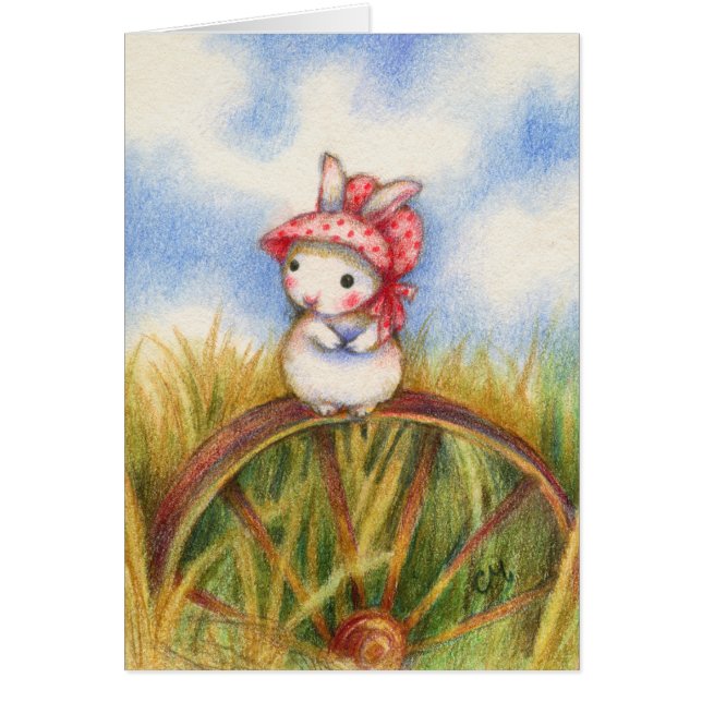 Prairie Rabbit - Cute Animal Art Card (Voorkant)
