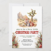 Prairie Ranch Kerstfeest Uitnodiging (Voorkant)