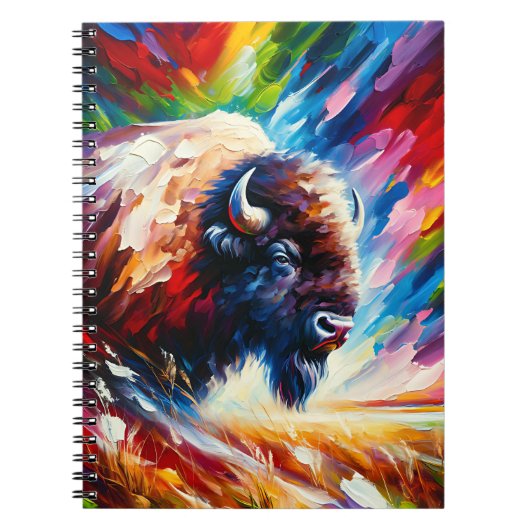 Prairie Regenboog Bizon Notitieboek (Voorkant)