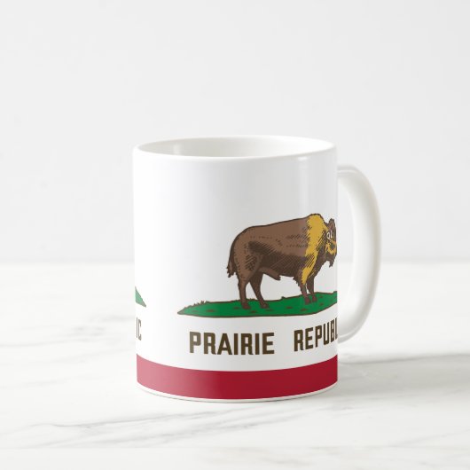 Prairie Republic Bison Flag Great Plains Koffiemok (Voorkant rechts)